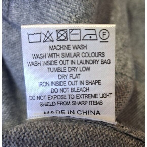 Kallspin Men's L Gray Tweed Cashmere Blend V-Neck Long Sleeve Cardigan Pockets - Picture 7 of 7